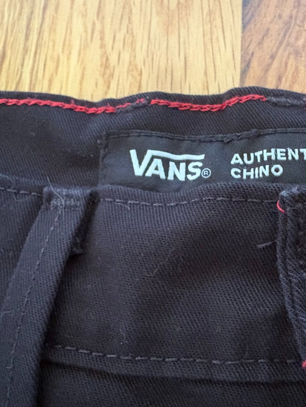 Vans Pants Men 28x30 Authentic Chino Relaxed Taper Fit Black Skater Grunge Gorp - Picture 4 of 4
